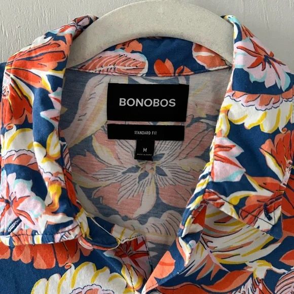 Bonobos Casual Button Down Shirt Vibrant Abstract Pattern Pima Cotton - Picture 2 of 6